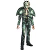 Déguisement enfant Halloween dragon squelette vert 4/6 ans