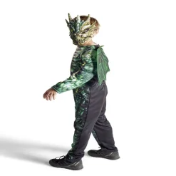 Déguisement enfant Halloween dragon squelette vert 4/6 ans