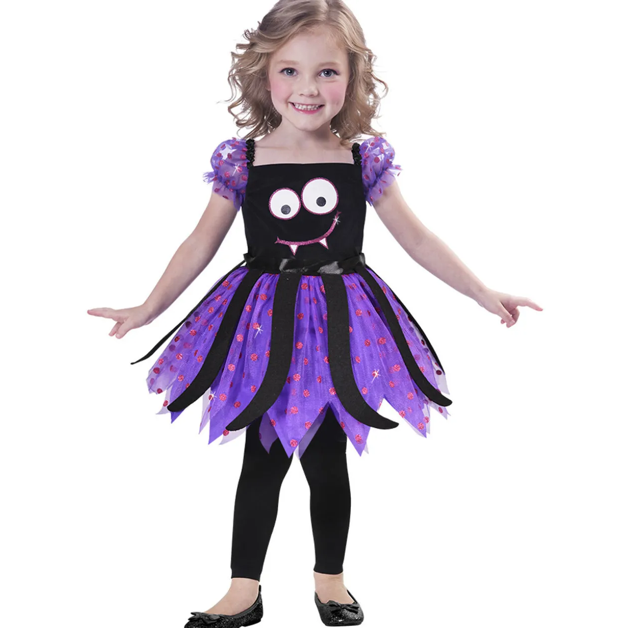 Déguisement enfant Halloween pieuvre noir et violet 3/4 ans