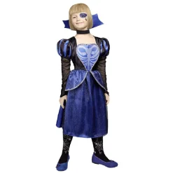 Déguisement enfant Halloween reine robe et col 7/10 ans