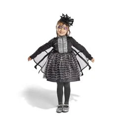 Déguisement enfant Halloween araignée robe noir et blanc 7/10 ans