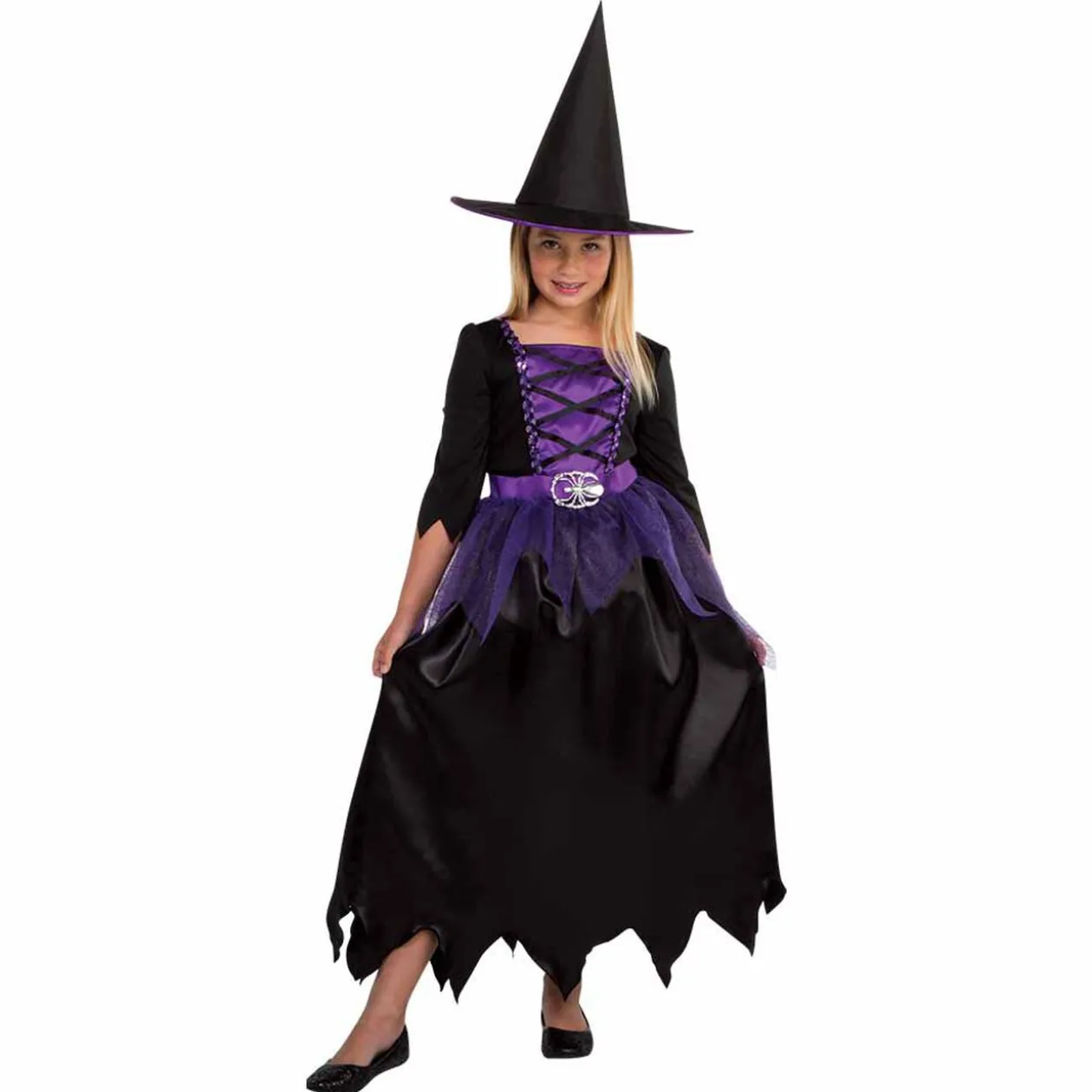 Déguisement enfant Halloween sorcière 7/10 ans
