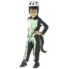 Déguisement enfant Halloween dragon noir et vert 4/6 ans