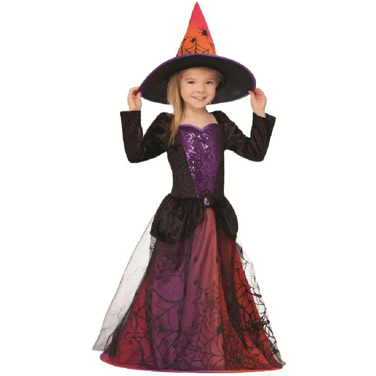 Déguisement enfant Halloween sorcière 7/10 ans