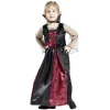 Déguisement enfant Halloween vampire robe noir et rouge 7/10ans