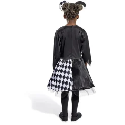 Déguisement enfant Halloween arlequin noir et blanc robe 4/6ans