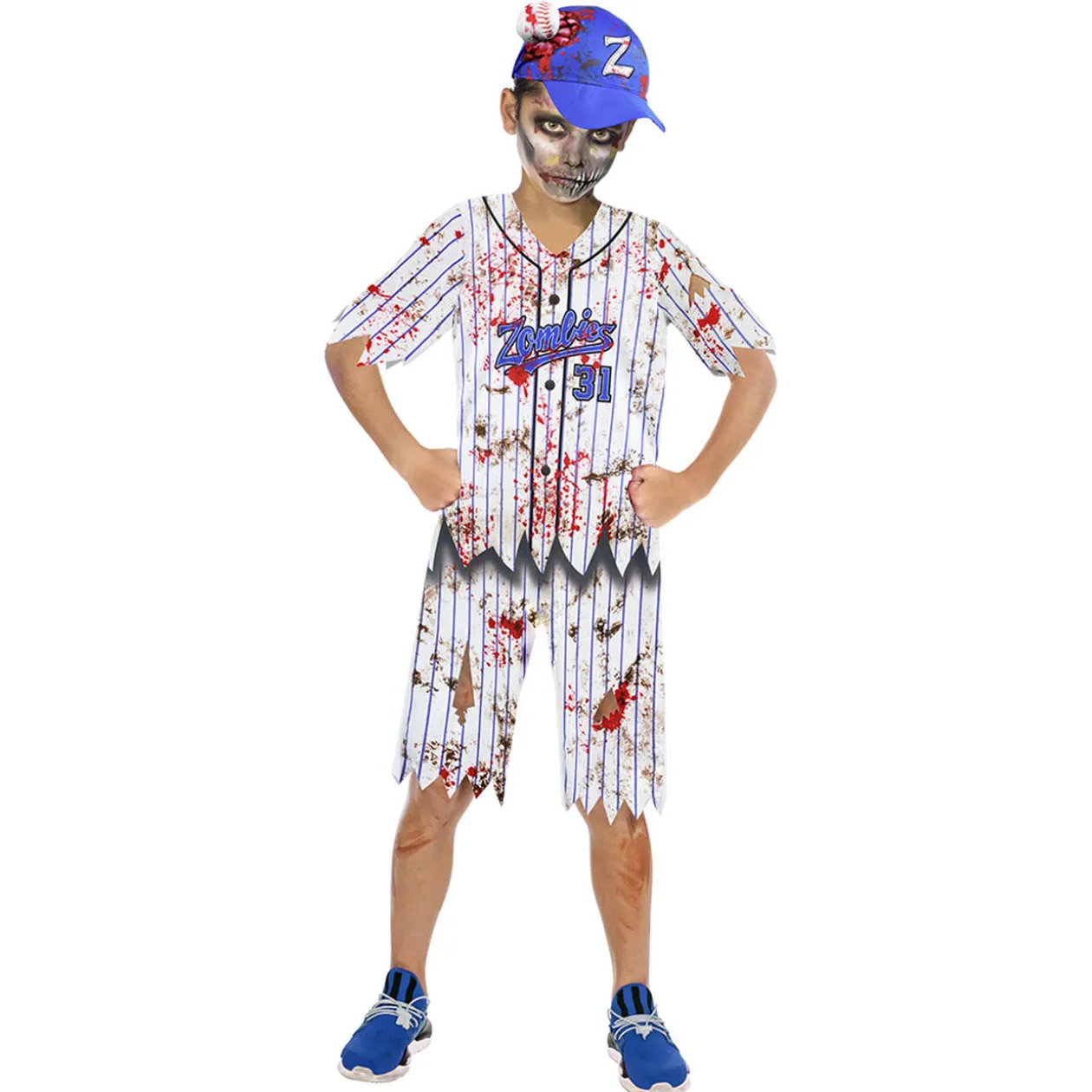 Déguisement enfant Halloween joueur de baseball combinaison 7/10ans