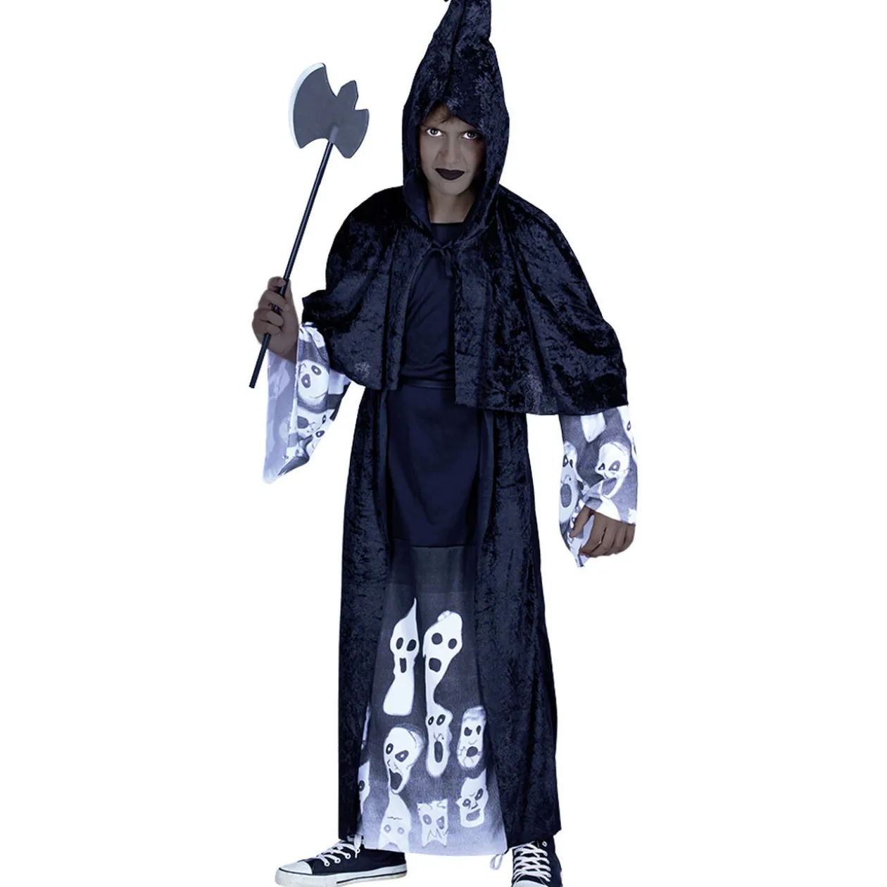 Déguisement enfant Halloween gardien des ténèbres robe cape 11/14ans