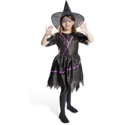 Déguisement enfant Halloween sorcière robe chapeau 11/14ans