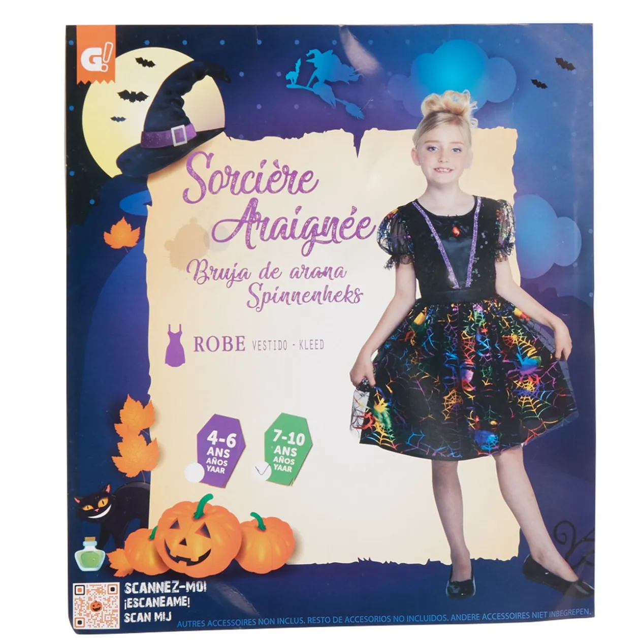 Déguisement enfant reine araignée 7/10 ans