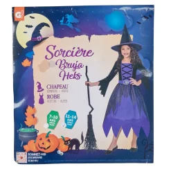 Déguisement enfant sorcière violette 7/10 ans