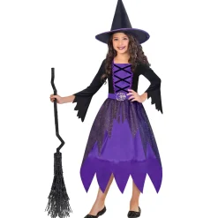Déguisement enfant sorcière violette 7/10 ans