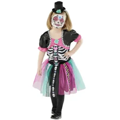 Déguisement enfant squelette robe Halloween 7 à 10 ans