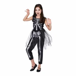 Déguisement enfant squelette robe Halloween 7 à 10 ans