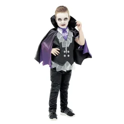 Déguisement enfant vampire cape et tee-shirt