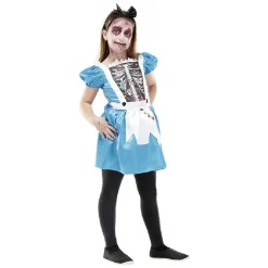 Déguisement enfant zombie Alice Halloween 7 à 10 ans