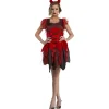 Déguisement femme diablesse Halloween rouge noir taille M
