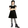 Déguisement fille gothique style Mercredi Addams 11/14 ans