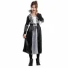 Déguisement fille Halloween vampire noir et blanc 11/14 ans