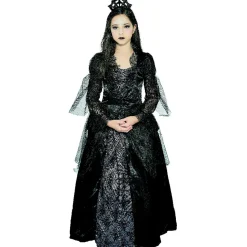 Déguisement fille reine noire Halloween 4/6 ans