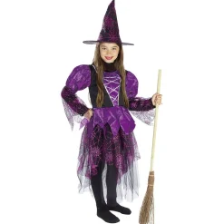 Déguisement sorcière fille violet 11/14 ans