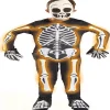 Déguisement squelette lumineux masque, gants, combinaison 11/14 ans