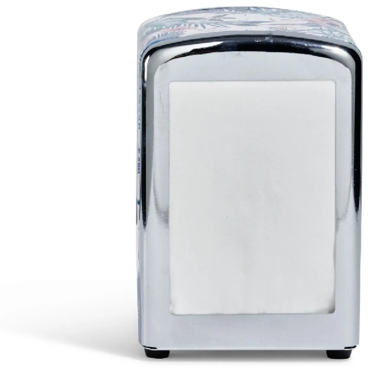 Distributeur de serviettes de table oiseau tropical en métal