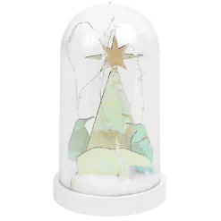 Dôme lumineux 10 LEDs pingouins et ours iridescent Ø11xH20cm