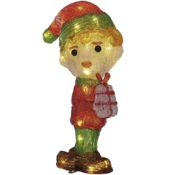 Elfe de Noël lumineux 30 LED blanc chaud H30cm