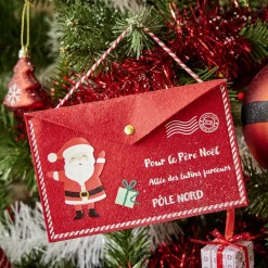Enveloppe en feutrine pour le père Noël - 2 modèles