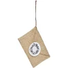 Enveloppe en jute à suspendre Noël