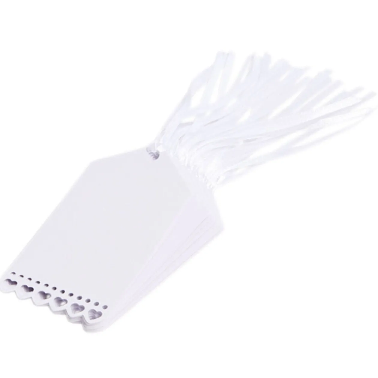 Etiquette avec ruban blanc x20