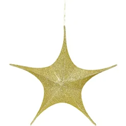 Etoile de Noël dorée en polyester