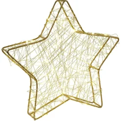 Etoile lumineuse en métal à poser 50 LED blanc chaud H29 cm