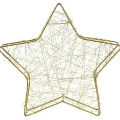 Etoile lumineuse en métal à poser 50 LED blanc chaud H29 cm