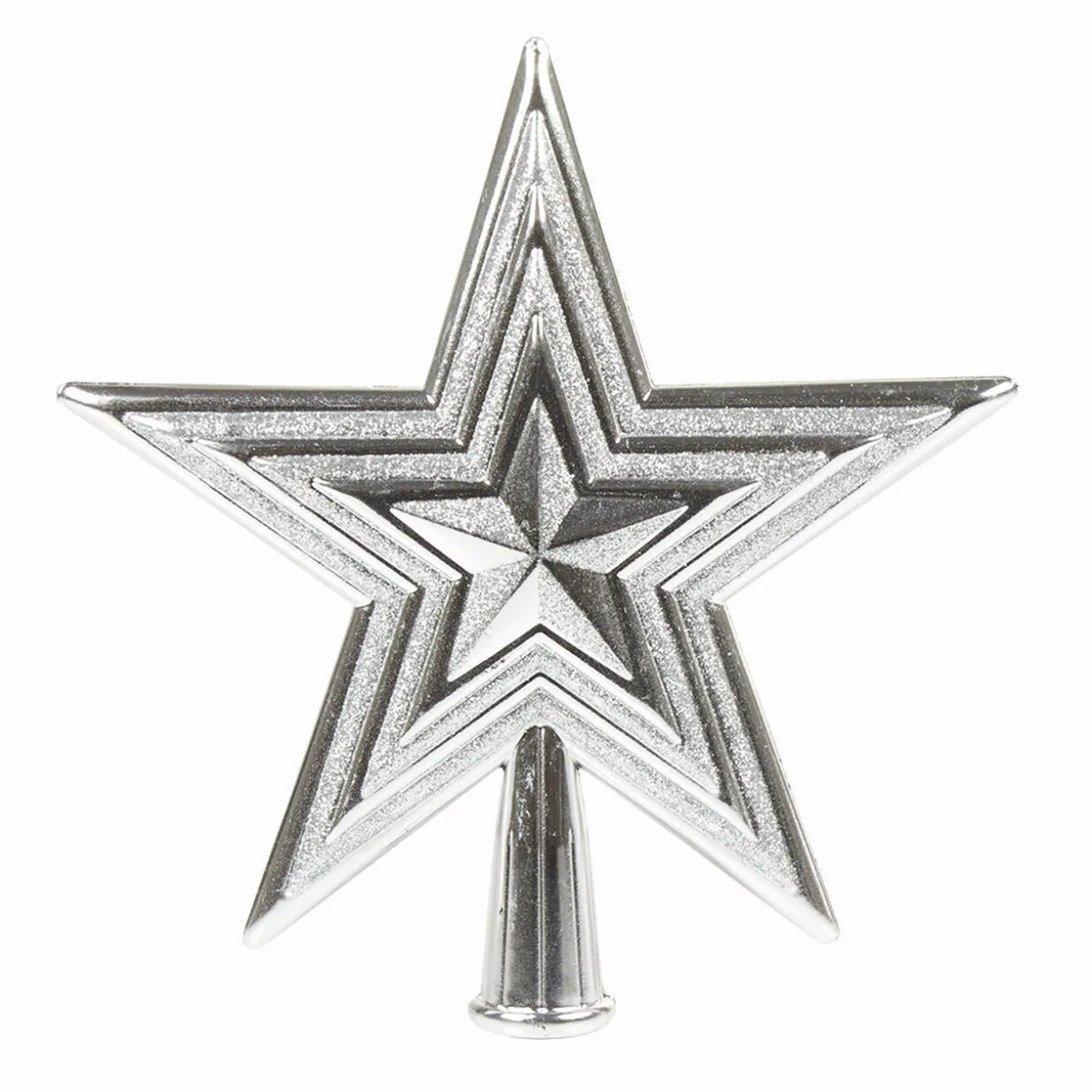 Etoile tête de sapin argentée