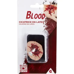Fausse cicatrice Halloween en latex L19xl10cm