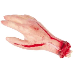 Fausse main sanglante en plastique