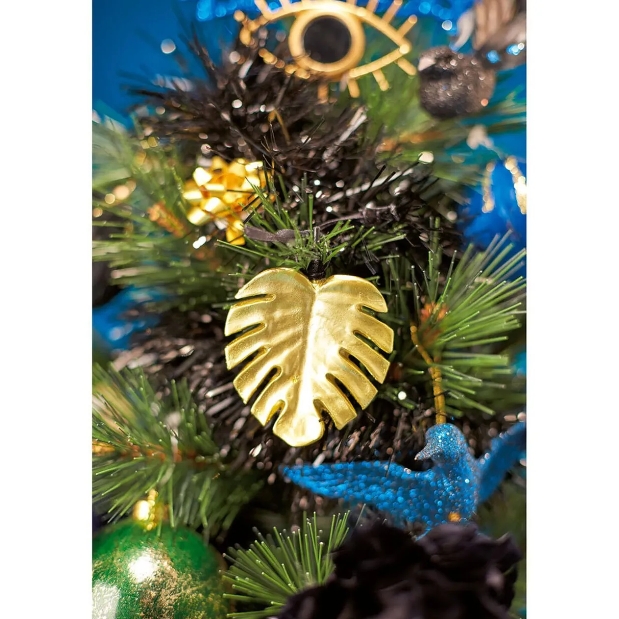 Feuille monstera à suspendre dorée