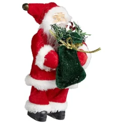 Figurine Père Noël avec cadeau H18cm