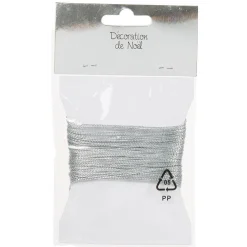Fil argenté pour suspensions de Noël 20 m