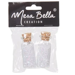 Flacon de paillettes blanches x2