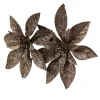 Fleur de Noël Poinsettia marron Noël x2
