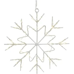 Flocon de Noël lumineux 55LED blanc chaud H20cm