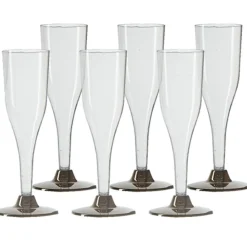 Flûte à champagne plastique x6