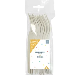 Fourchette plastique blanc x12