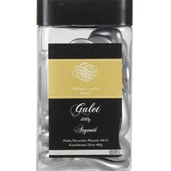 Galets décoratifs argentés