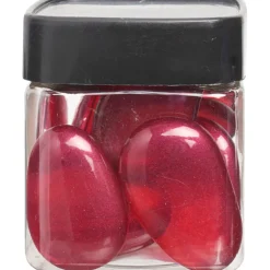 Galets décoratifs roses fuchsia transparents