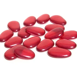 Galets décoratifs roses fuchsia transparents