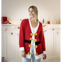 Gilet de Noël rouge adulte - Taille unique